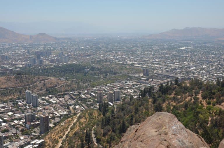 Collina di San Cristobal – vista, Dic.2015 (Santiago)