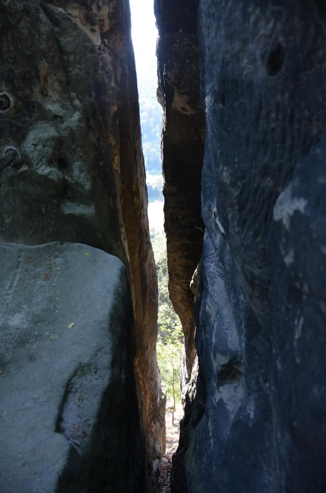 Bastei – split of rock, Aug.2015