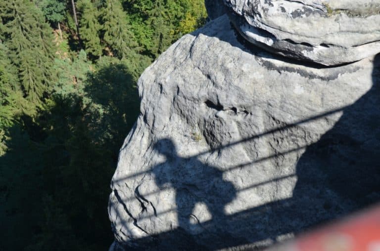 Bastei – figure on the rock, Aug.2015