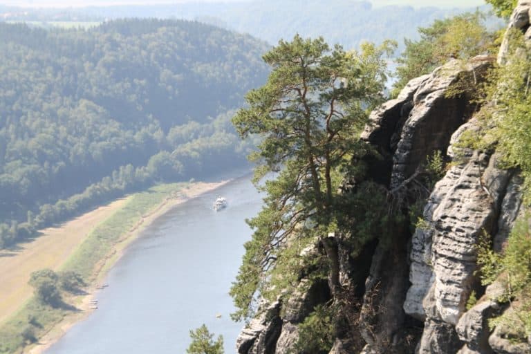 Bastei – look down the river, Aug.2015