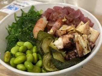 Poke bowl at Maremio, the restaurant in Seregno