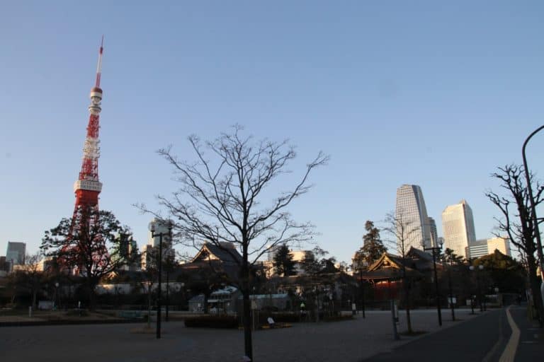 日本、東京、芝―良い天気 2015年1月 (東京)