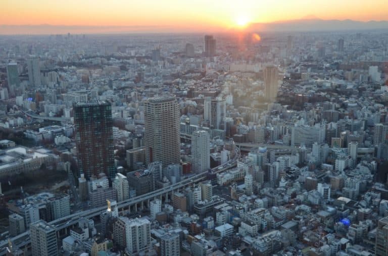 日本、東京、芝―東京を見下ろす 2015年1月 (東京)
