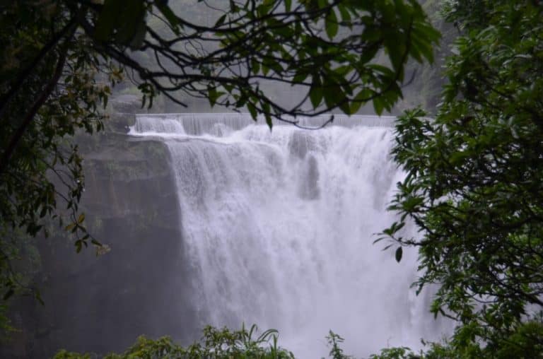 La cascata nella giungla di Shifen a Taiwan