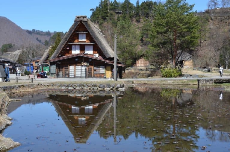 Shirakawago – reflection 2, Mar.2016 (Gifu)