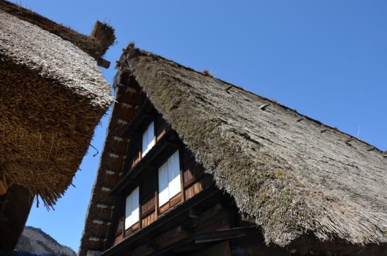 Shirakawago – house and blue sky, Mar.2016 (Gifu)