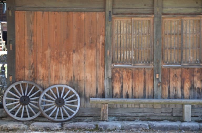 Shirakawago – bench, Mar.2016 (Gifu)