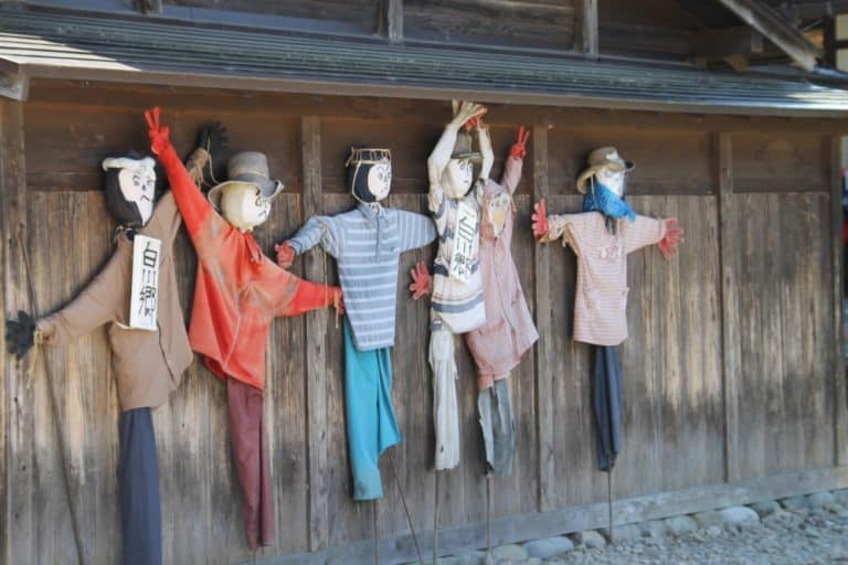 Shirakawago – scarecrows, Mar.2016 (Gifu)