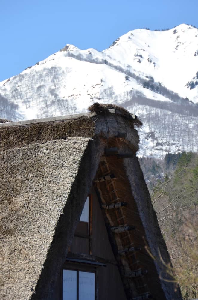 Shirakawago – mountain and roof, Mar.2016 (Gifu)
