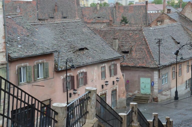 Romania, Sibiu – staircase, Apr.2014 (Sibiu)