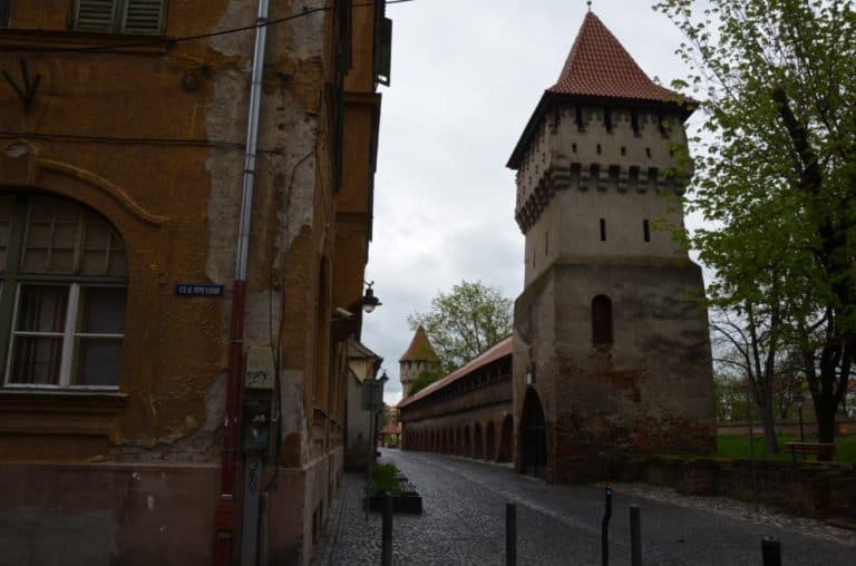 Romania, Sibiu – quiet street, Apr.2014 (Sibiu)