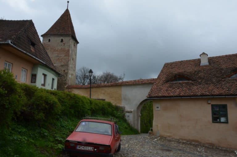 Romania, Sighisoara – old car, Apr. 2014 (Sighisoara)
