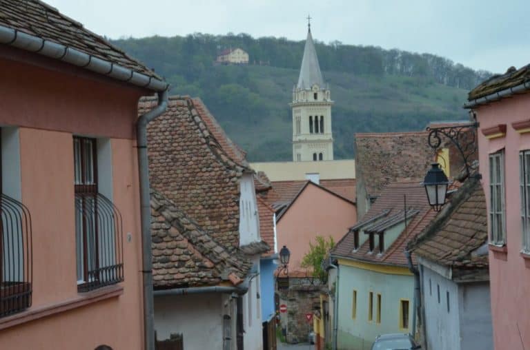Romania, Sighisoara – spire, Apr. 2014 (Sighisoara)