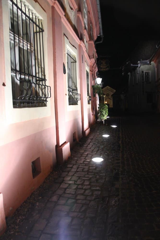 Romania, Sighisoara – floor light, Apr. 2014 (Sighisoara)
