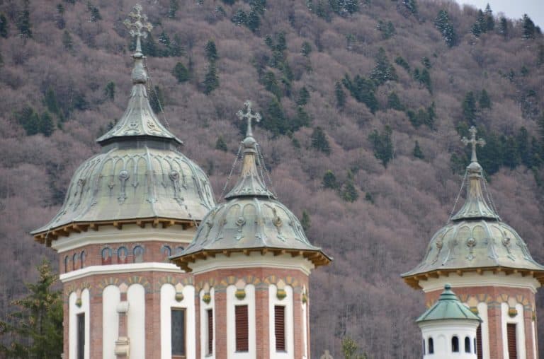 Romania, Sinaia – top of church, Apr. 2014 (Sinaia)