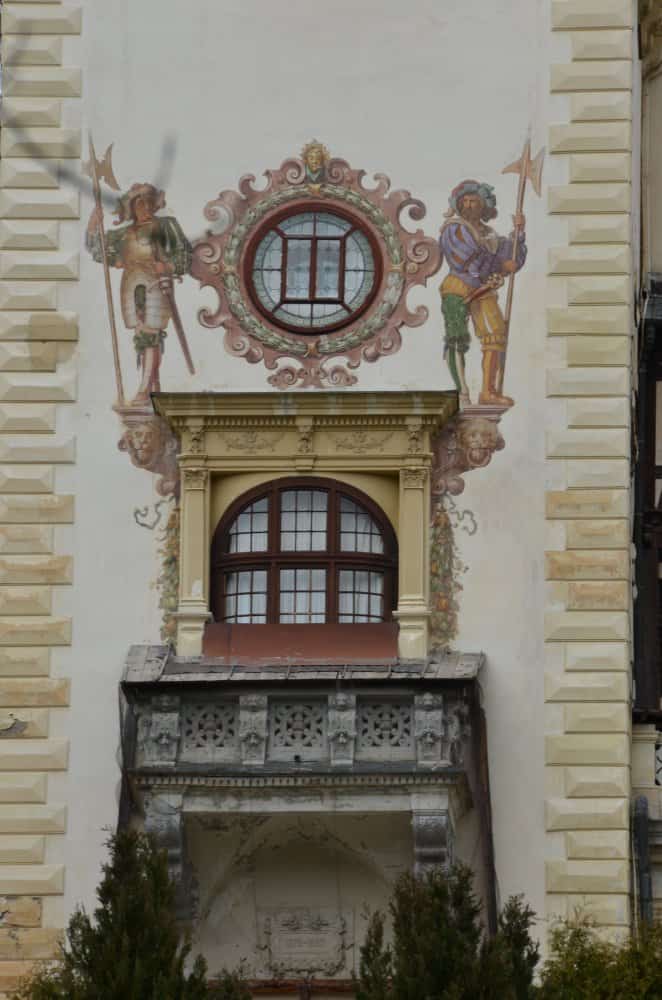 Romania, Sinaia – castle windows, Apr. 2014 (Sinaia)