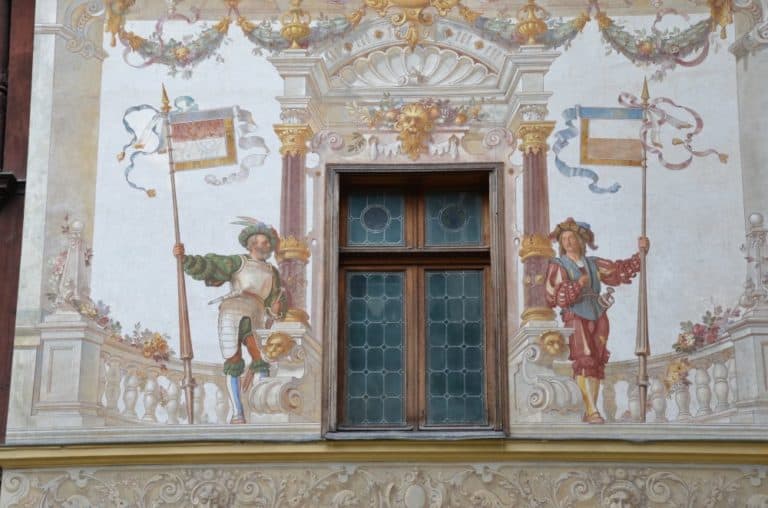 Romania, Sinaia – both side of window, Apr. 2014 (Sinaia)