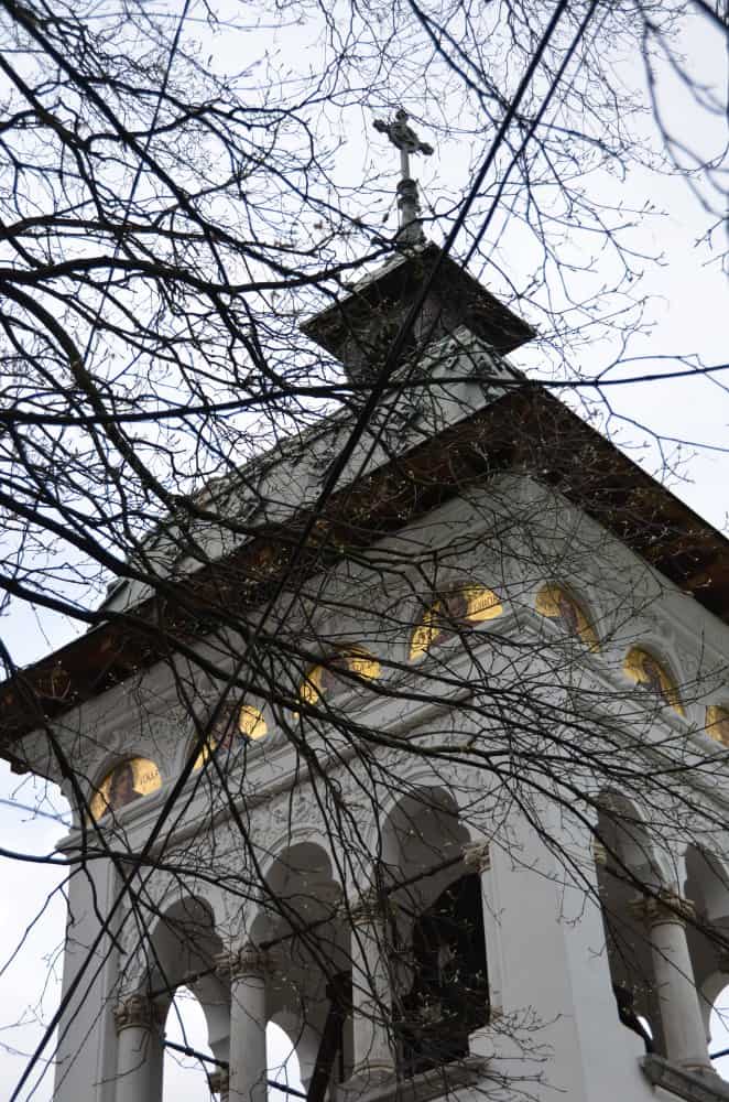Romania, Sinaia – behind branches, Apr. 2014 (Sinaia)