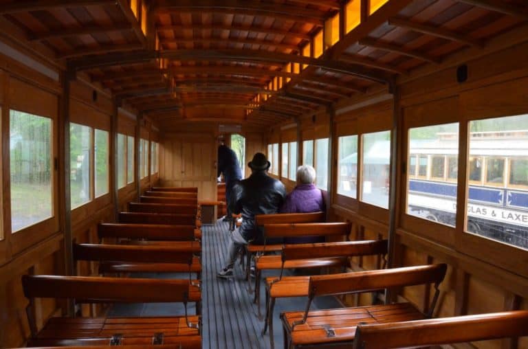 Isle of Man, Snaefell – passengers, May 2014 (Isle of Man)