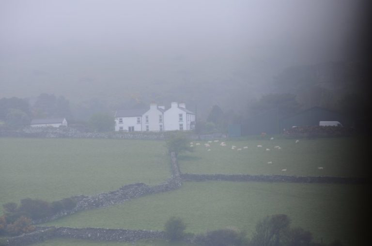 Isle of Man, Snaefell – house in fog, May 2014 (Isle of Man)