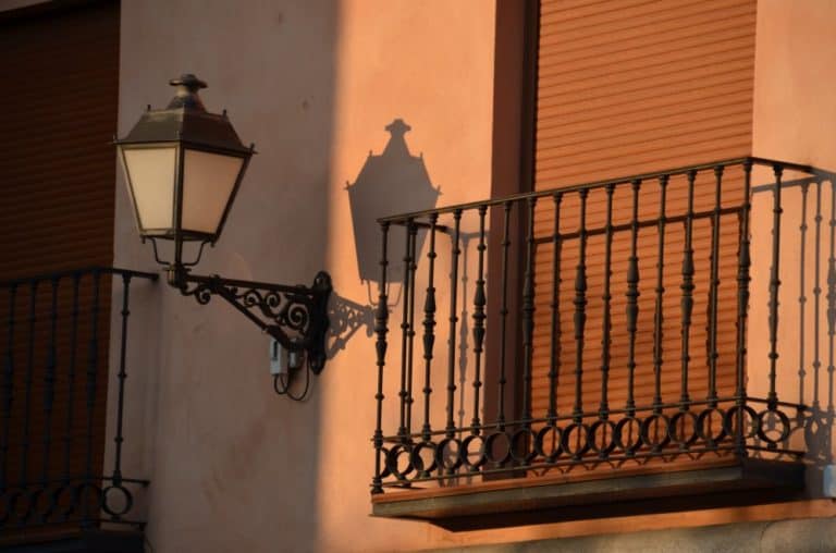 Spain, Toledo – lamp and its shadow, Mar. 2014 (Toledo)
