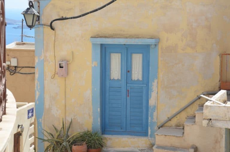 Greece, Syros, Ano Syros – blue door, Sept.2013 (Syros)