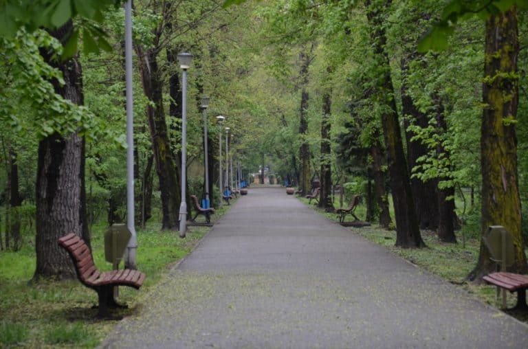 Romania, Taugu Jiu – park, Apr. 2014 (Târgu Jiu)