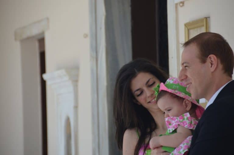 Grecia, Tinos – bambino e genitori, settembre 2013