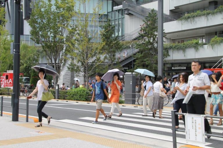 日本、東京－日傘 2014年8月 (東京)