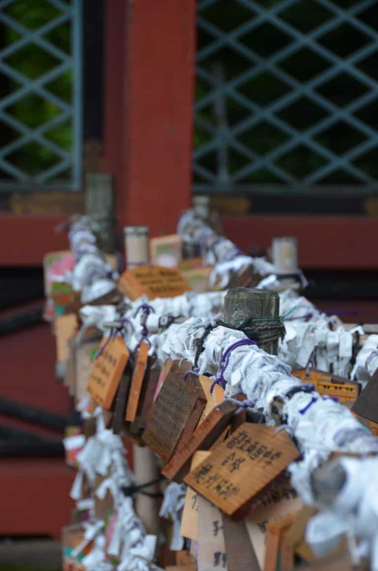 東京－根津神社、願い事 2016年8月 (東京)