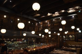 Japan-Tokyo-restaurant-Gonpachi-ground floor-car counter