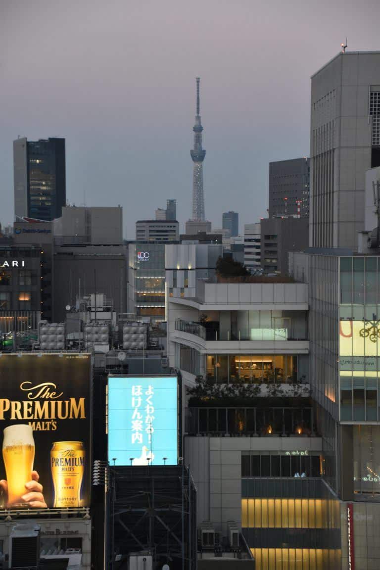 東京、銀座シックス－スカイツリーのある景色 2017年12月 (東京)