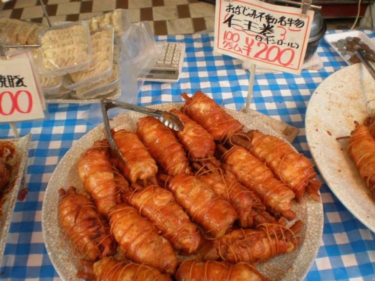 Giappone, Tokyo – carne di maiale arrotolata, maggio 2013 (Tokyo)
