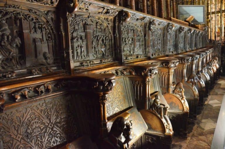Spagna, Toledo, cattedrale – panche per il coro, mar. 2014 (Toledo)