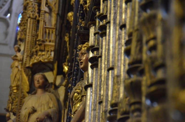 Spagna, Toledo, cattedrale – dettagli della recinzione, mar. 2014 (Toledo)