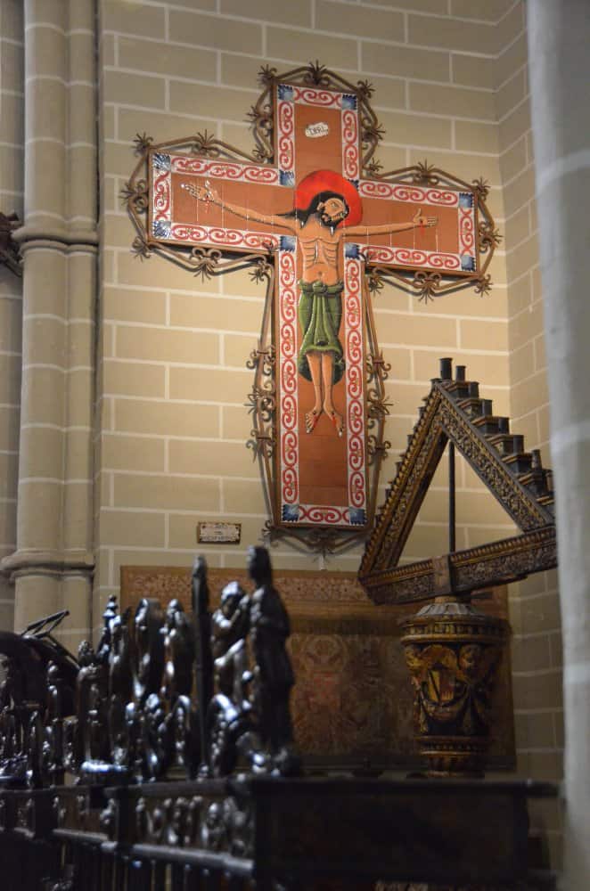 Spain, Toledo, cathedral – cross, Mar.2014 (Toledo)