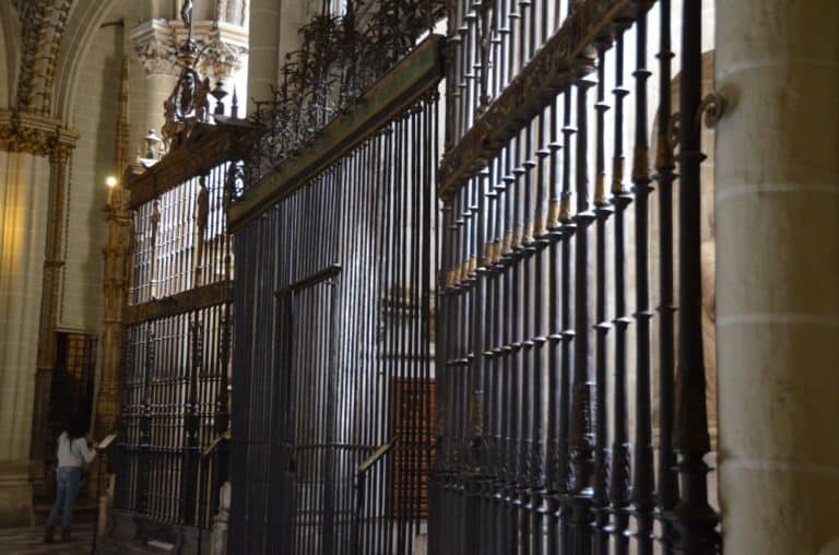Spain, Toledo, cathedral – fences, Mar.2014 (Toledo)