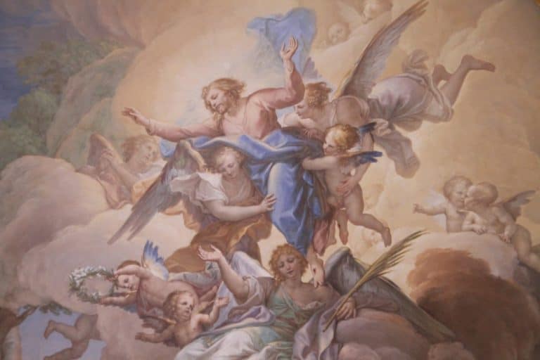 Spagna, Toledo, cattedrale – pittura sul muro, mar. 2014 (Toledo)