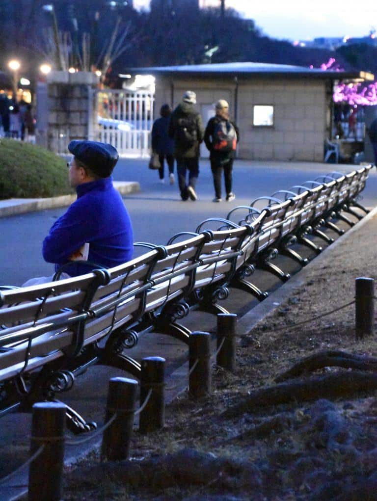 東京、上野－ベンチ 2018年1月 (東京)