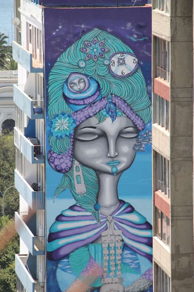 Cerro Bellavista – lato dell’edificio, Dic.2015 (Valparaiso)