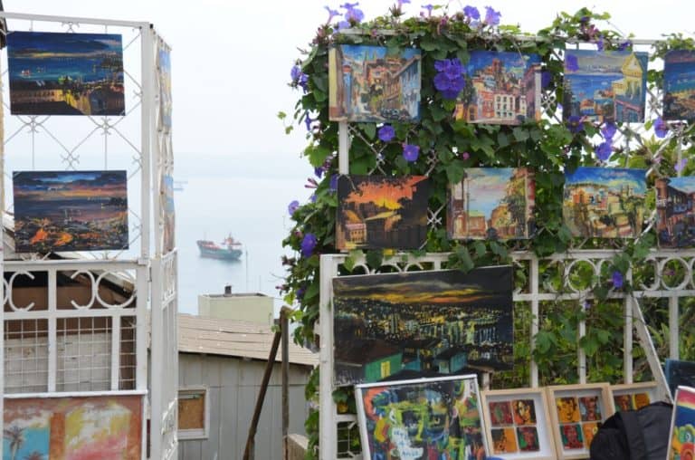 Concepcion – venditori di dipinti, Dic.2015 (Valparaiso)