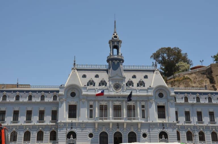 Plaza Sotomayor, edificio della Marina, Dic.2015 (Valparaiso)