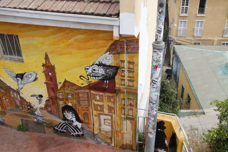Concepcion – look down the mural, Dec.2015 (Valparaiso)