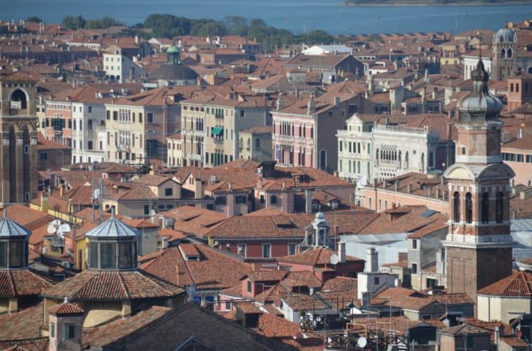 dal Campanile – case lungo il Canal Grande, Ott.2015 (Venezia)