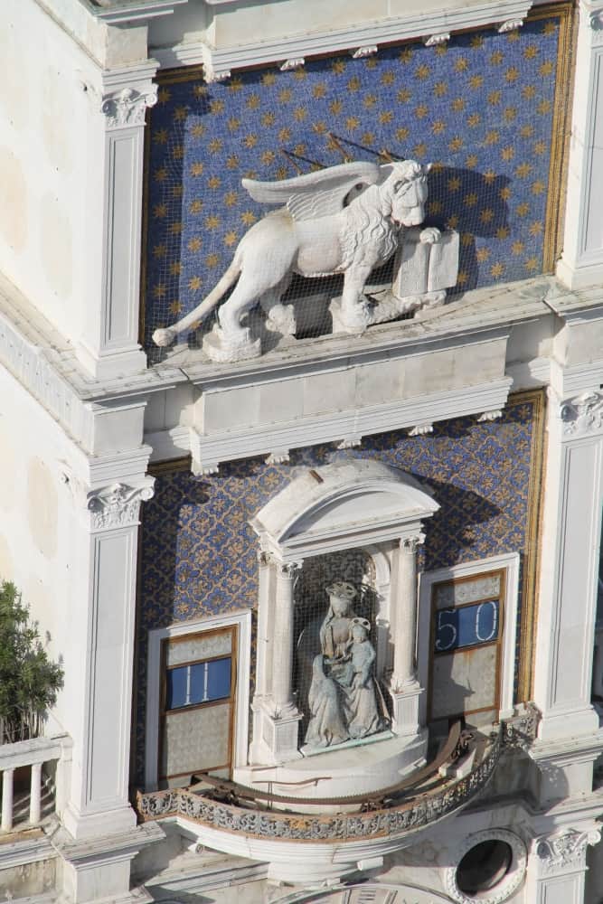 dal Campanile – dettagli della torre dell’orologio, Ott.2015 (Venezia)