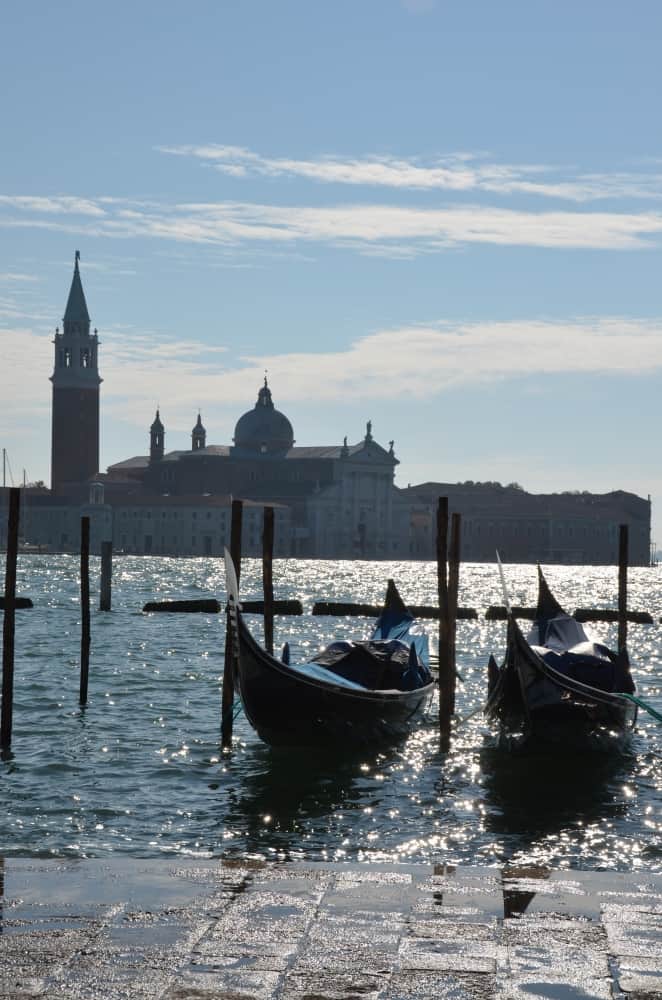 San Marco – gondolas and San Giorgio Maggiore, Oct.2015 (Venice)