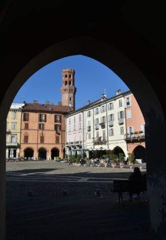 Cavour Square in Vercelli