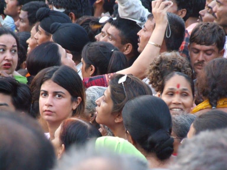 India, Wagah – una faccia nella folla, set. 2006 (Amritsar)