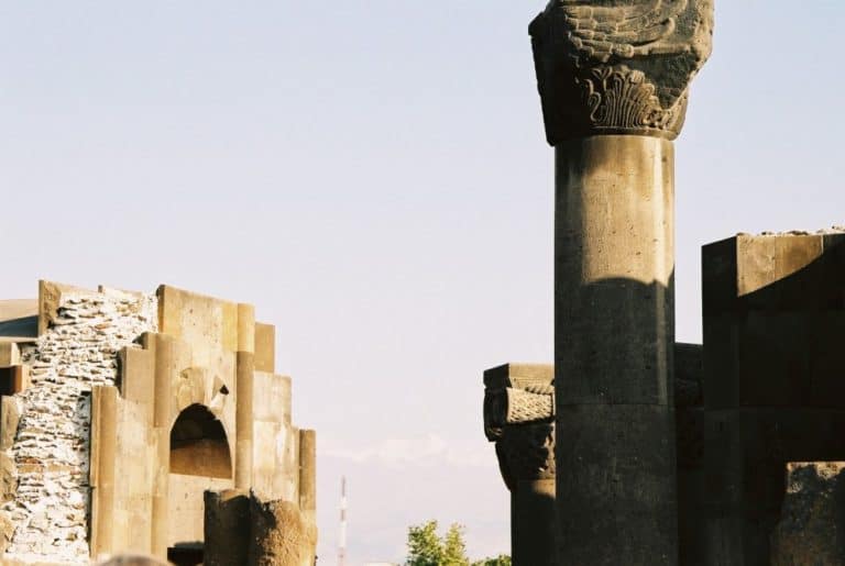 Armenia, Yerevan – pillar, Autumn 2005 (Yerevan)