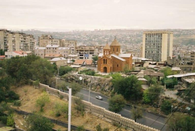 Armenia, Yerevan – view with church, Autumn 2005 (Yerevan)